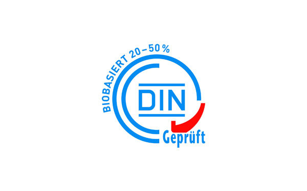 Logo DIN-Geprüft biobasiert 20 - 50 %