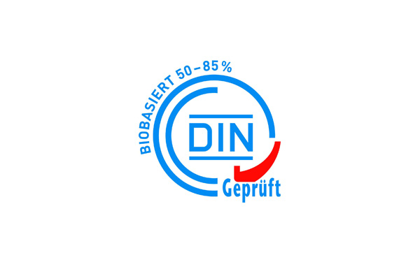 Logo DIN-Geprüft biobasiert 50 - 85 %