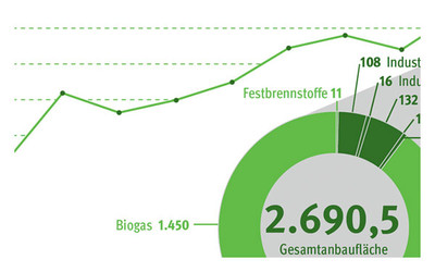 Grafik Anbau Nachwachsender Rohstoffe in Deutschland 2016