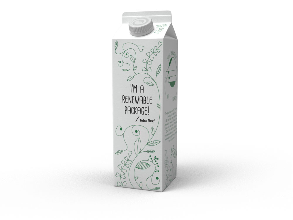 Tetra Rex® bio-basiert - der erste Getränkekarton ausschließlich aus nachwachsenden Verpackungsrohstoffen, ©Tetra Pak